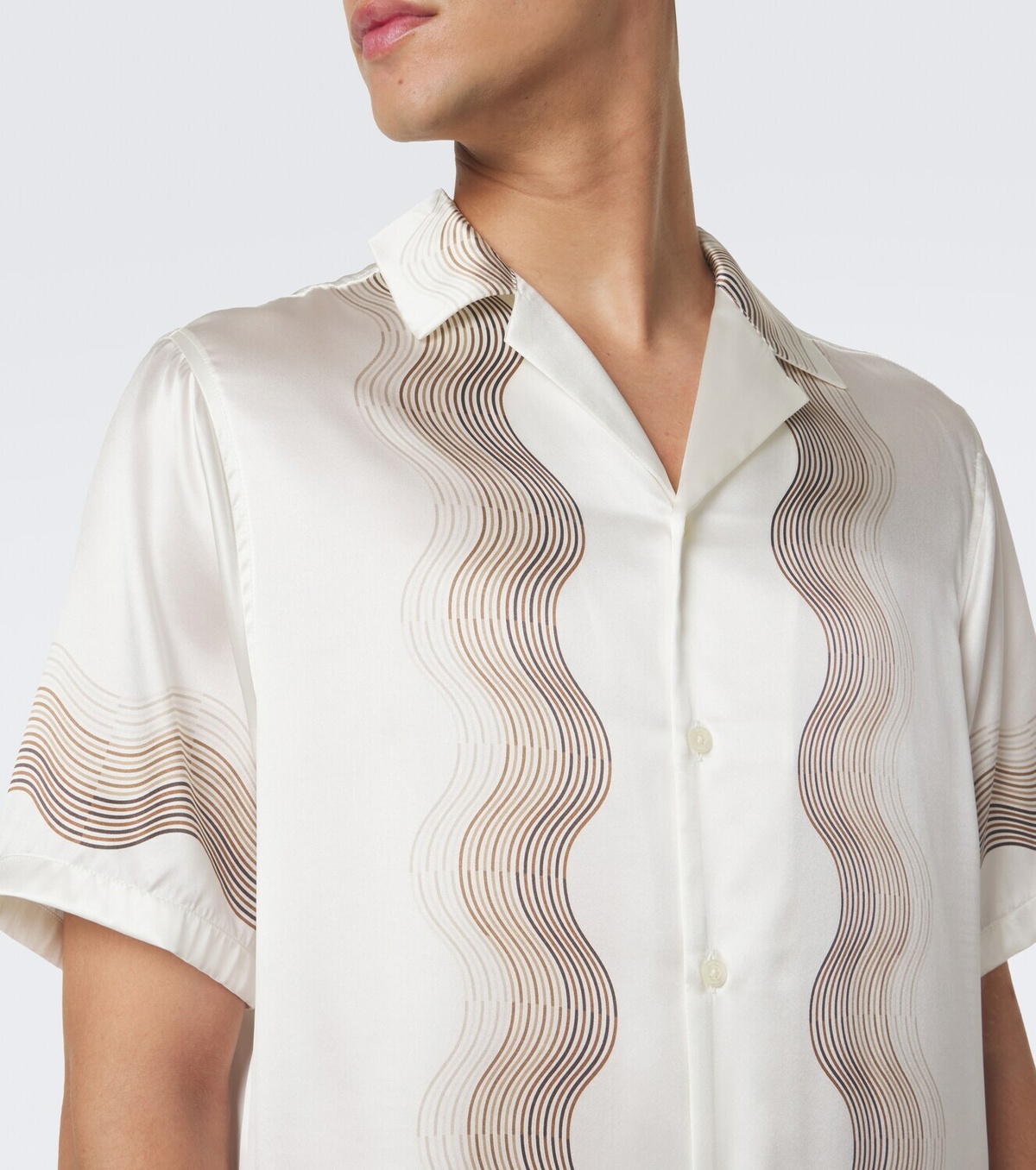 Frescobol Carioca Printed silk bowling shirt