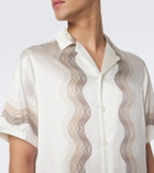 Frescobol Carioca Printed silk bowling shirt