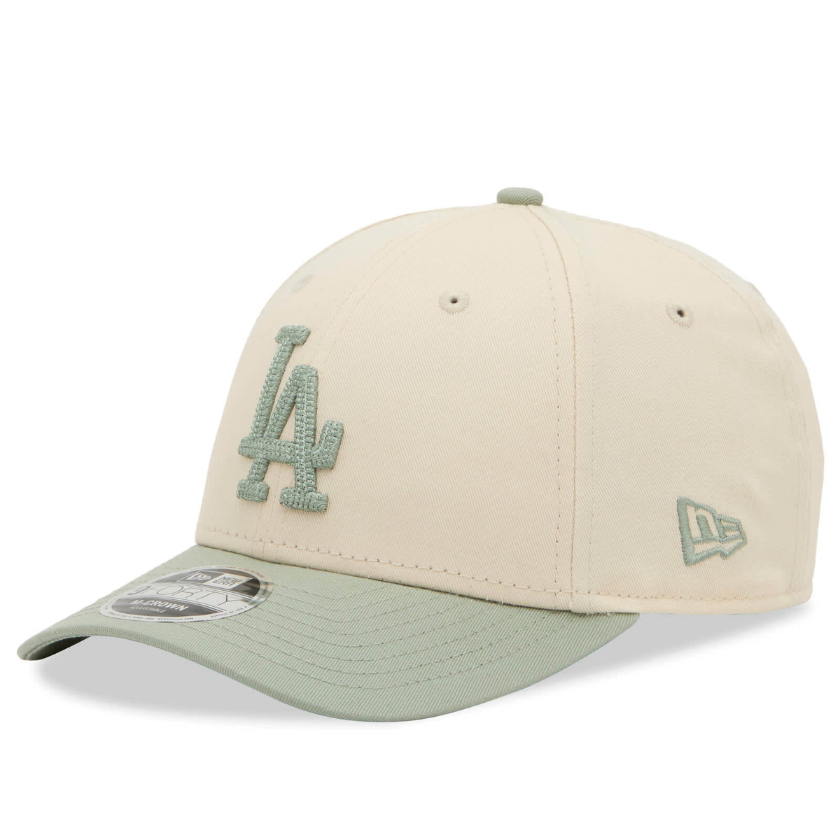 New Era LA Dodgers Side Script 9Forty Adjustable Cap in Green 