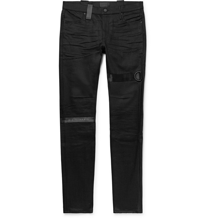 Photo: RtA - Skinny-Fit Webbing-Trimmed Denim Jeans - Black
