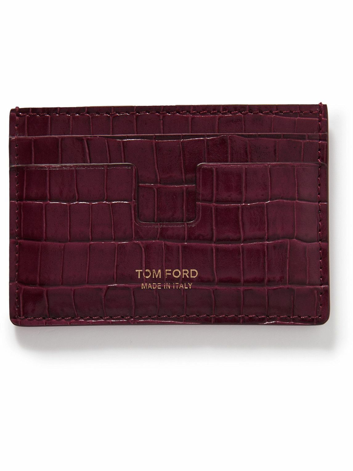 TOM FORD - Croc-Effect Leather Cardholder TOM FORD