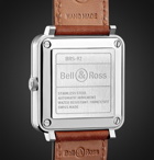 Bell & Ross - BR S-92 Golden Heritage Automatic 39mm Stainless Steel and Leather Watch, Ref. No. BRS92-ST-G-HE/SCA - Black
