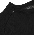 rag & bone - Embroidered Stretch Pima Cotton-Blend Sweater - Black