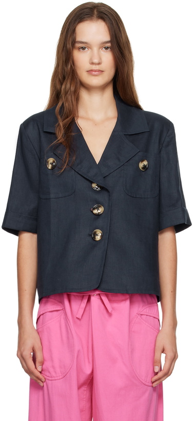 Photo: Caro Editions Navy Paloma Jacket
