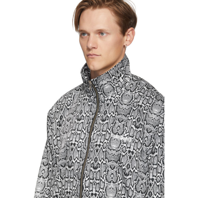 Noon Goons Black and White Snakeskin Track Jacket Noon Goons