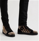 Christian Louboutin - Galvalouis Spikes Suede High-Top Sneakers - Black