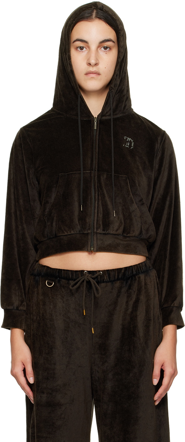 Doublet Brown Crystal-Cut Jacket