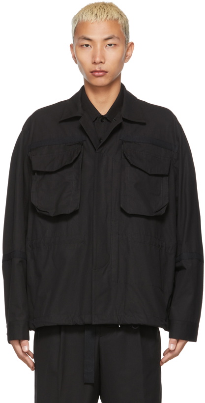 Photo: Sacai Black Weather Mix Jacket