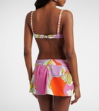Pucci Orchidee cotton terry bikini top