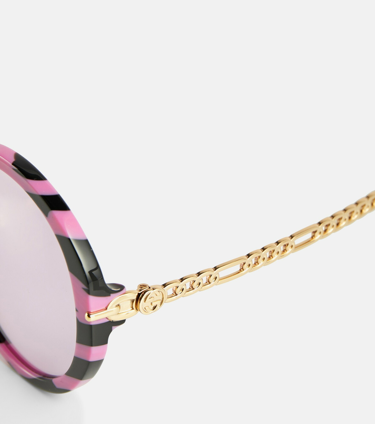 Gucci - Zebra-print round sunglasses Gucci