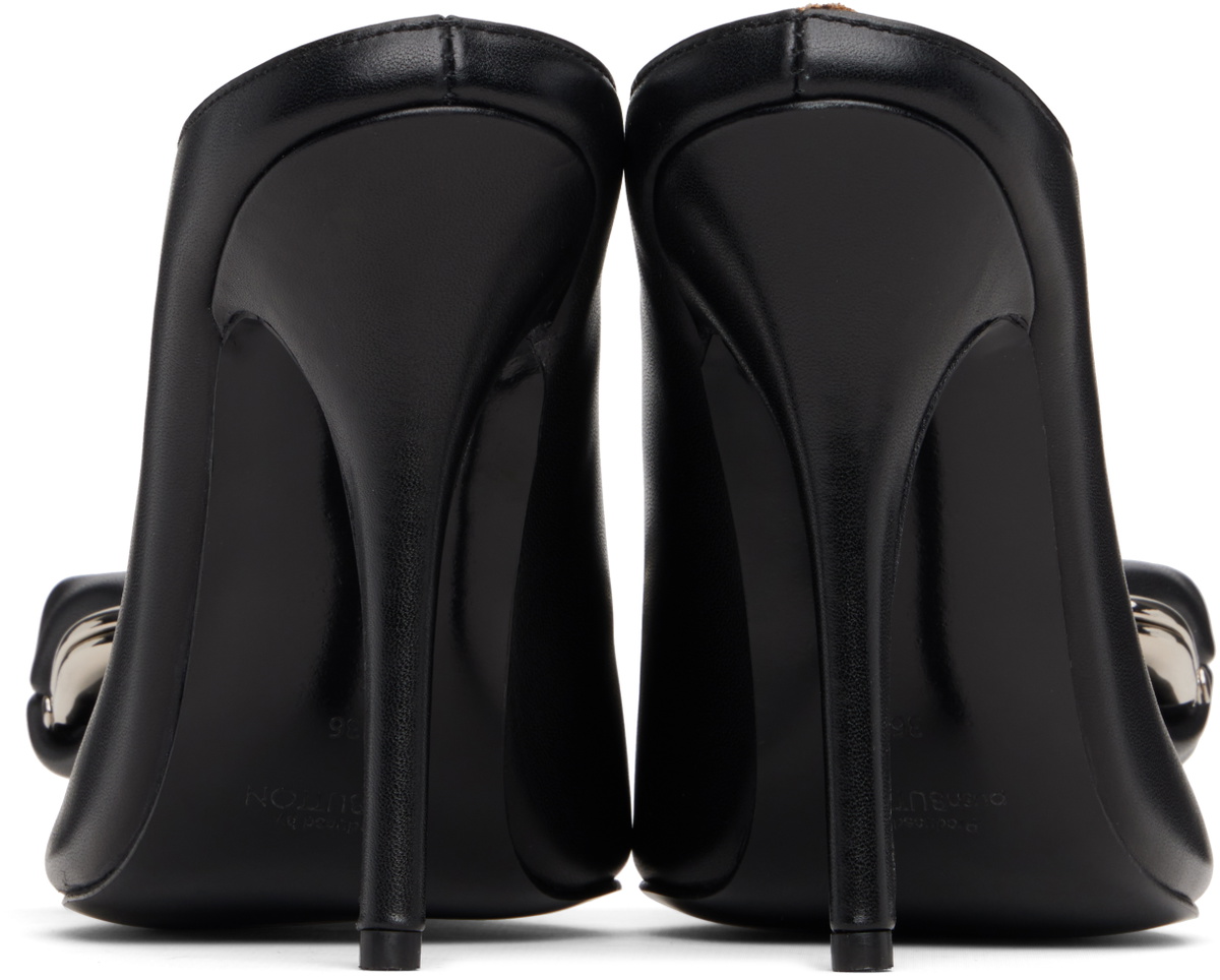 Pushbutton Black Coin Purse Pointy Heels