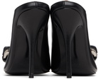 Pushbutton Black Coin Purse Pointy Heels