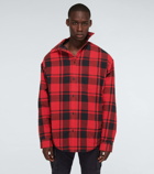 Balenciaga - Off-shoulder checked shirt