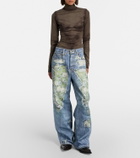Acne Studios Printed wide-leg jeans