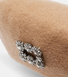 Roger Vivier Embellished wool beret