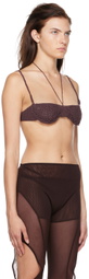 nastyamasha SSENSE Exclusive Brown Crocheted Bra