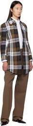 Bottega Veneta Multicolor Structured Cotton Check Coat