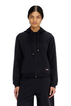 Diesel Hoodie in peached cotton blend - Tops Womens in Black