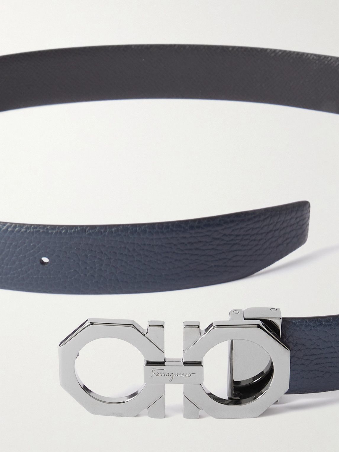 3.5cm logo leather belt - Ferragamo - Men