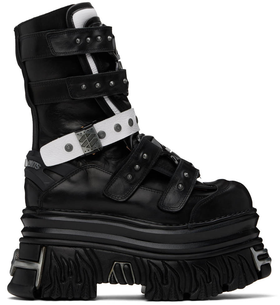 VETEMENTS Black & White New Rock Edition Gamer Boots
