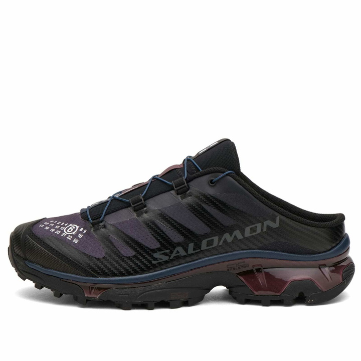 Photo: MM6 Maison Margiela x Salomon XT-4 Mule Sneakers in Black/Nine Iron/Hunkle Berry Violet