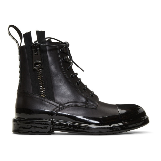 Photo: Dolce and Gabbana Black Immersion Finish Summer Boots