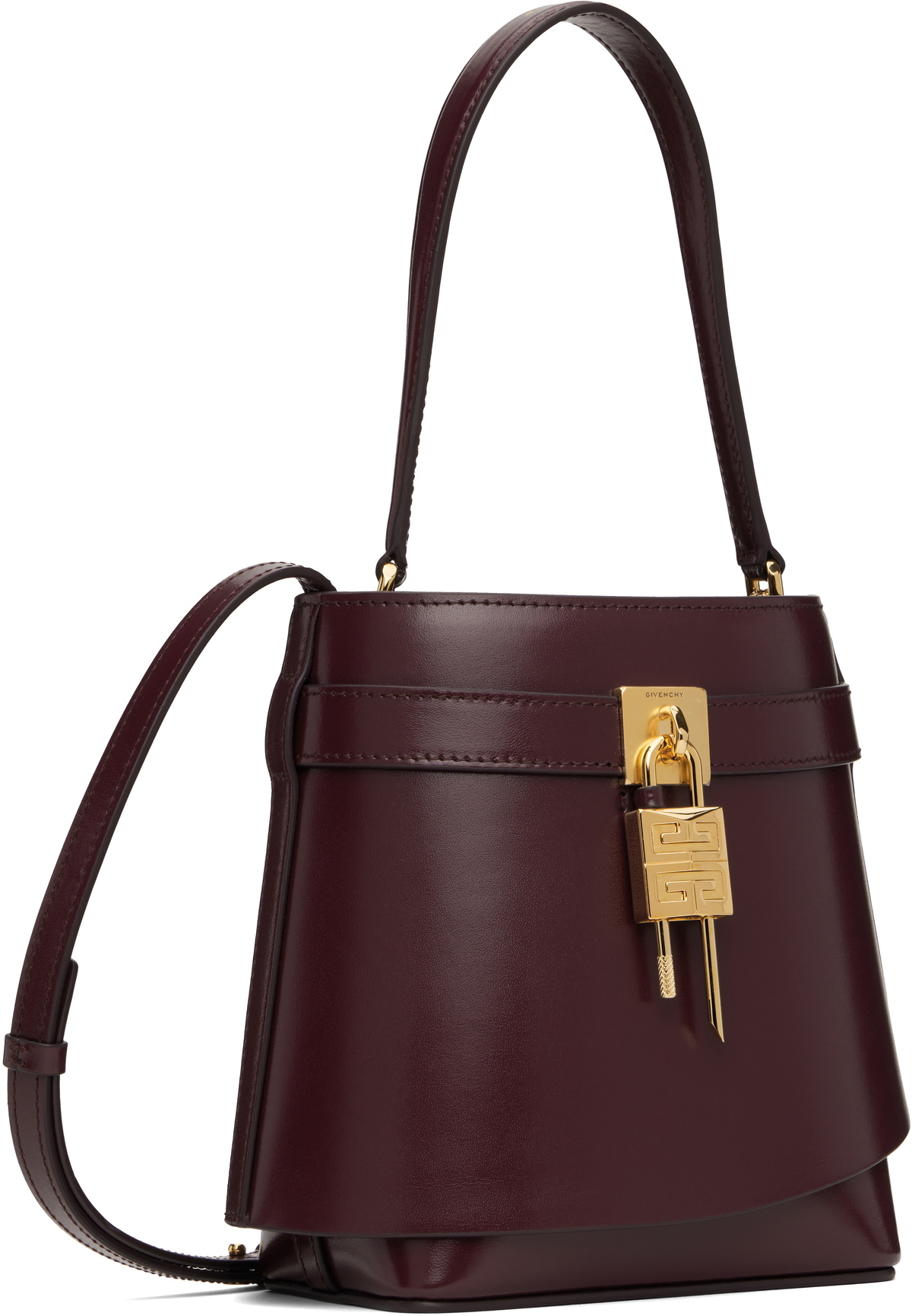 Givenchy Burgundy Shark Lock Bucket Bag Givenchy