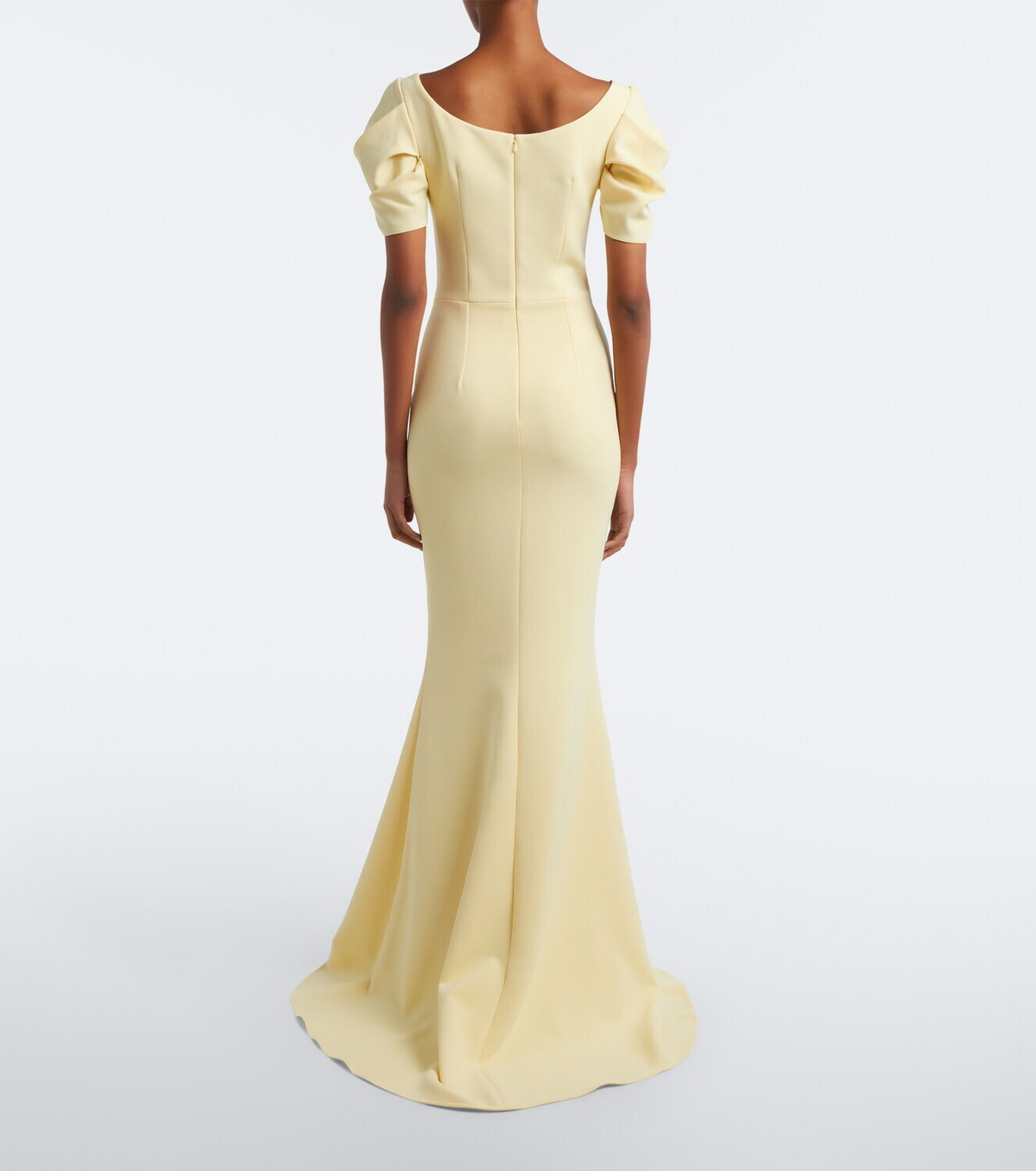 Safiyaa Ivon draped crêpe gown