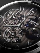 Hermès Timepieces - Slim d'Hermès Automatic GMT 39mm Platinum and Alligator Watch, Ref. No. 054192WW00