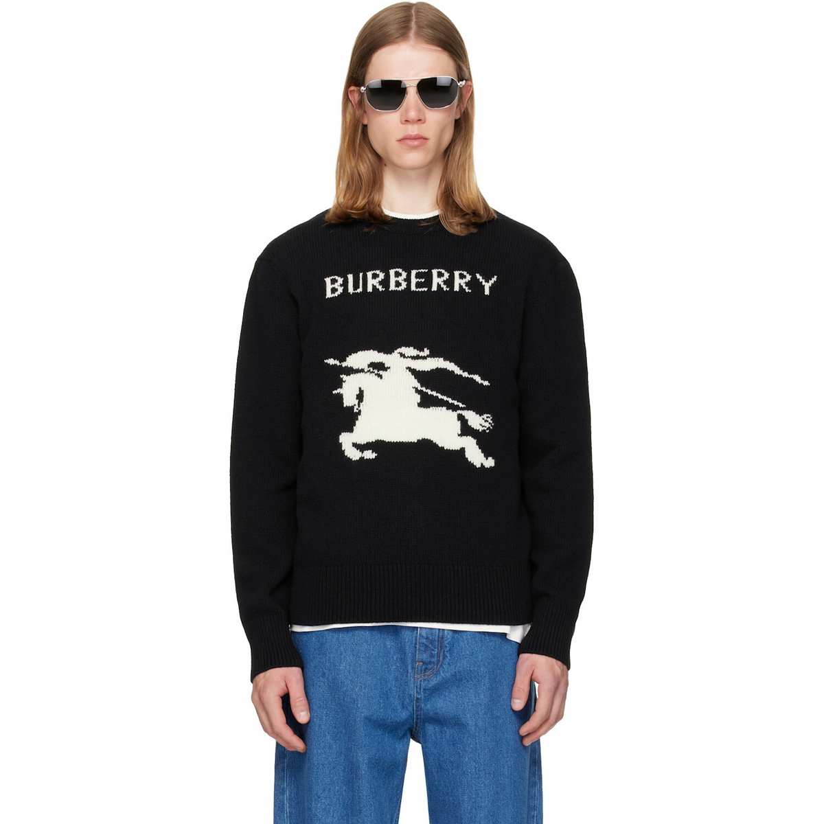 Burberry Black Knight Wool Cashmere Sweater