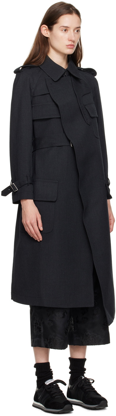 Comme des Garçons Comme des Garçons Gray Belted Coat