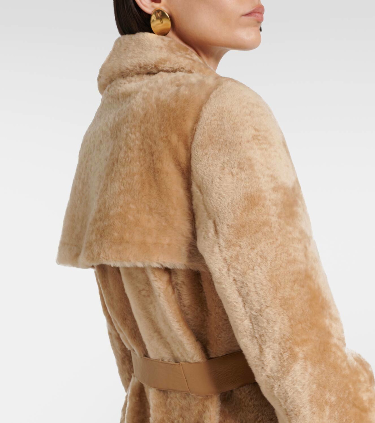 Blancha Shearling wrap coat