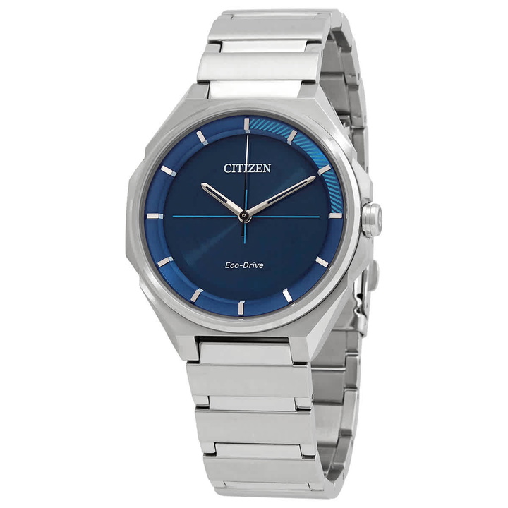 Photo: Citizen Eco-Drive Blue Dial Stainless Steel Mens Watch BJ6530-54L