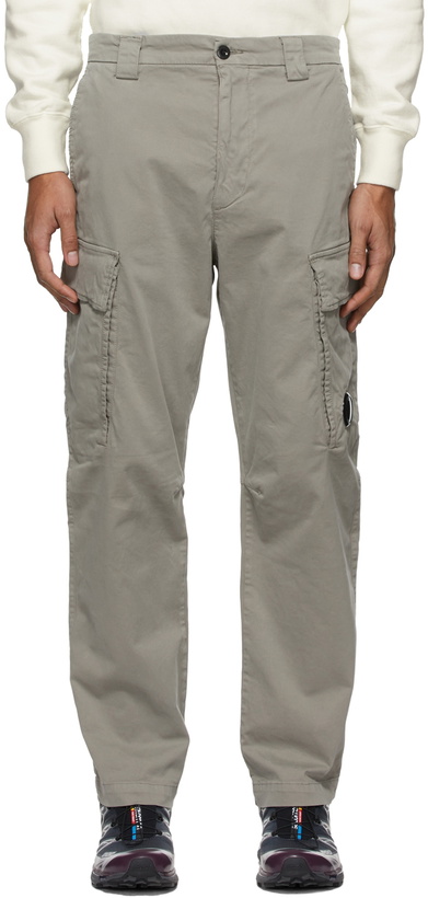 Photo: C.P. Company Grey Stretch Sateen Cargo Pants