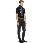 Alexander McQueen Black and Off-White Dancing Skeleton Scarf