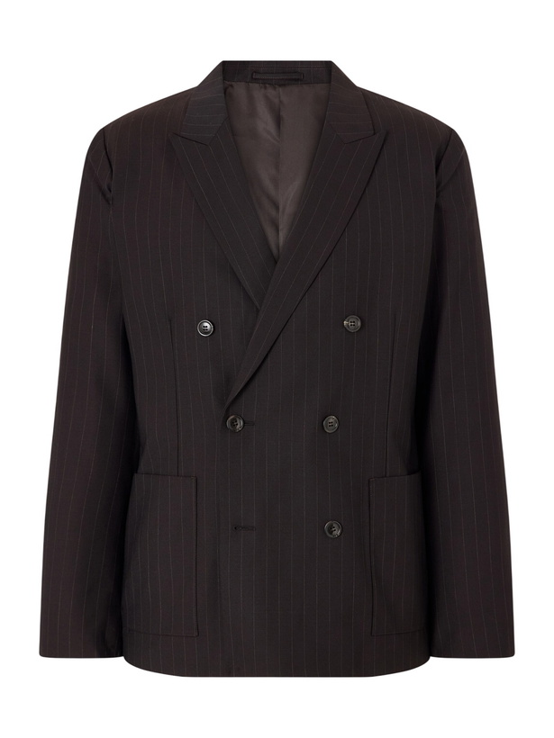 Photo: NN07 - Jordin 10037 Double-Breasted Recycled Blazer - Brown