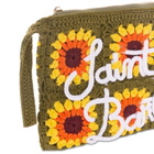 MC2 Saint Barth Parisienne Crochet Pouch Bag With Sunflower Embroidery