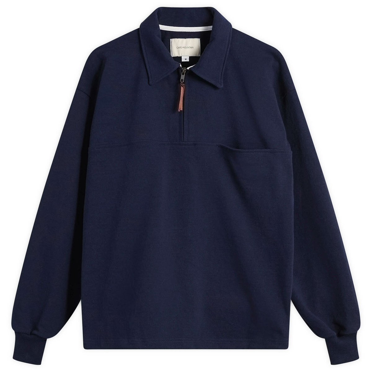 Café Mountain Men's Quarter Zip Heavy Sweat in Navy