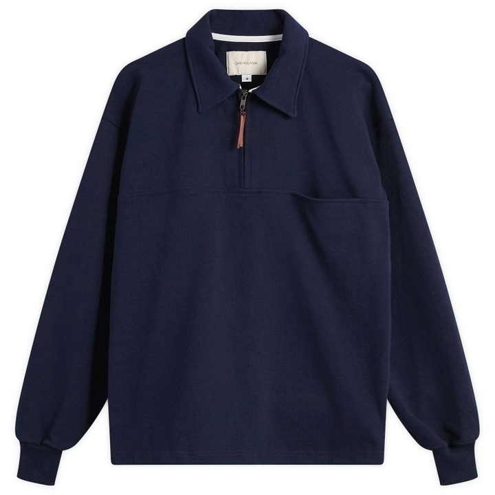 Photo: Café Mountain Men's Quarter Zip Heavy Sweat in Navy