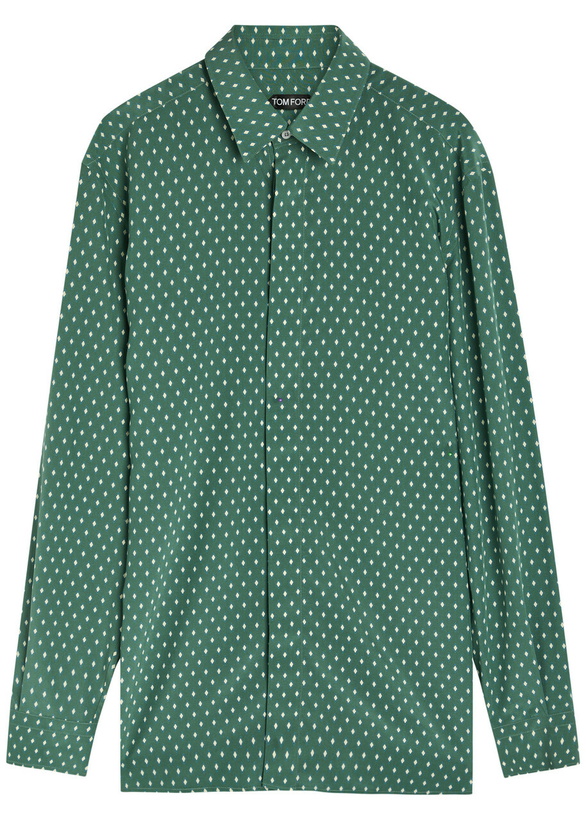 Photo: Tom Ford Diamond-print Silk Shirt Multicoloured 1