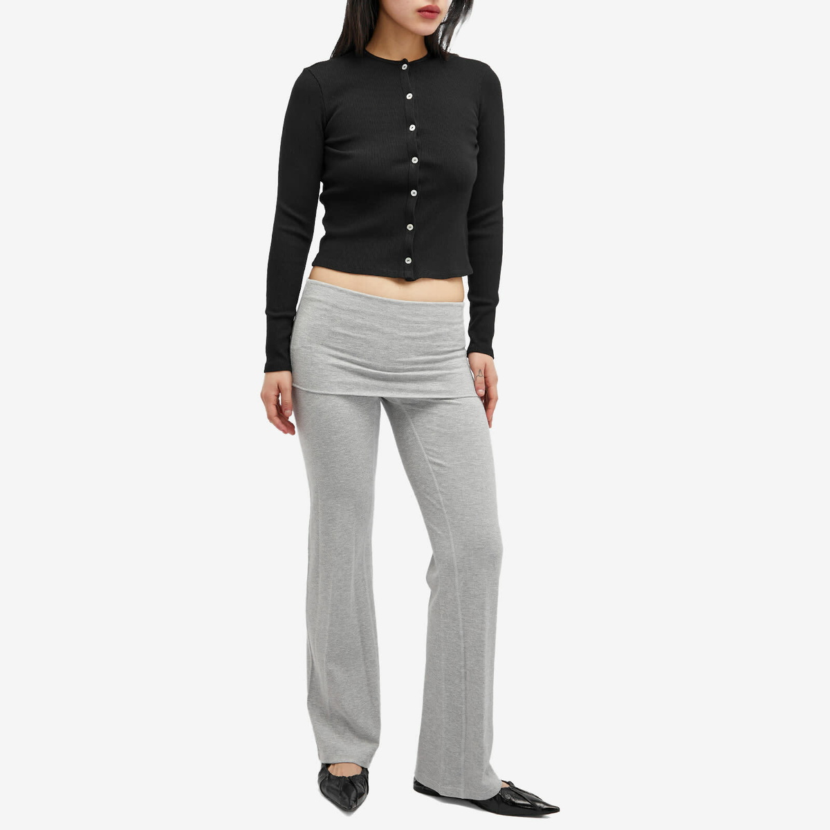 DONNI. Women's Rib Cardigan in Jet