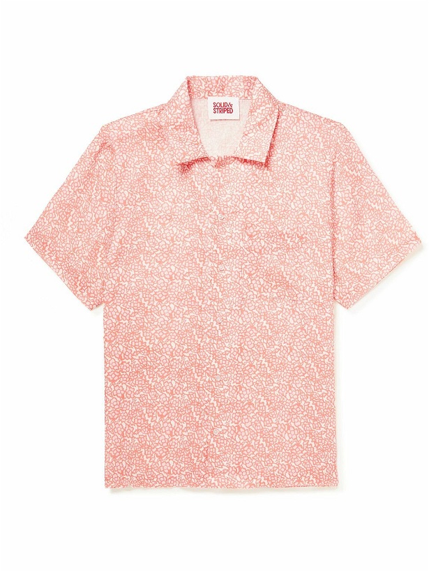 Photo: Solid & Striped - The Cabana Floral-Print Linen Shirt - Pink