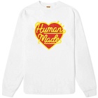 Human Made Men's Long Sleeve Heart T-Shirt in White