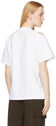 Victoria Beckham White Cut-Out Detail T-Shirt