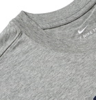 Nike - Sportswear Logo-Print Mélange Cotton-Jersey T-Shirt - Gray