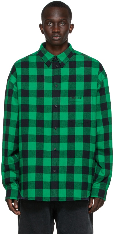 Photo: Balenciaga Green Check Shirt