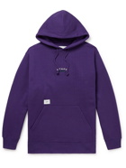 WTAPS - Thor Logo-Embroidered Cotton-Blend Jersey Hoodie - Purple