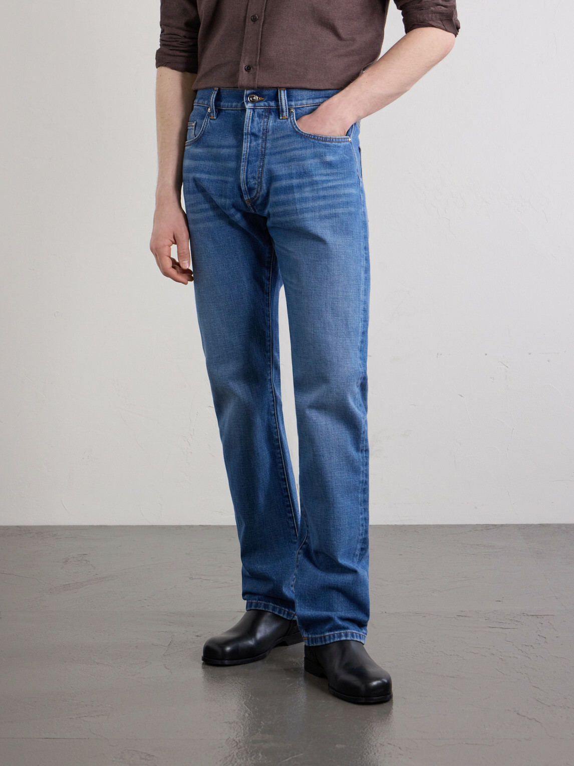 Versace - Straight-Leg Logo-Appliquéd Jeans - Blue