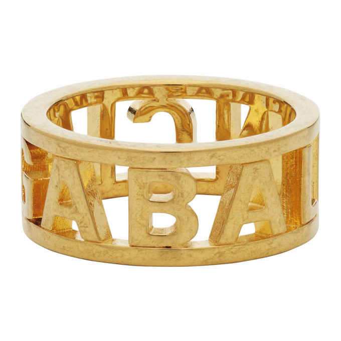 Balenciaga Gold Logo Ring Balenciaga