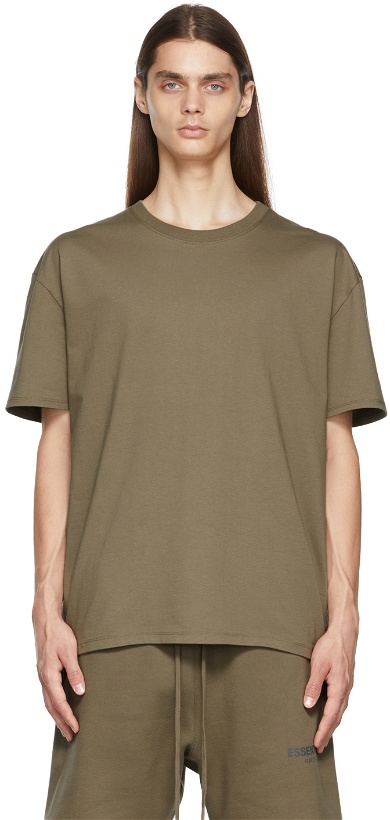 Photo: Essentials Taupe Jersey T-Shirt